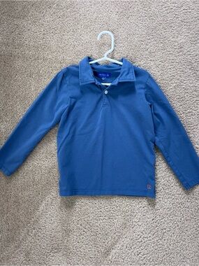 Maison Me from Maisonette Long-Sleeve Polo Shirt - Blue